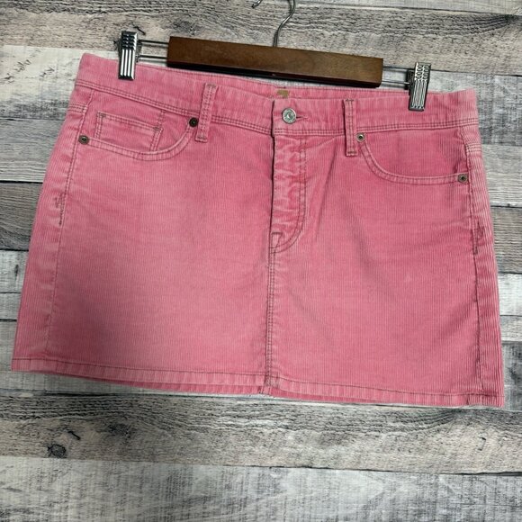 7 for all Mankind Pink Corduroy Mini Skirt Flynt Size 31 - Picture 1 of 9